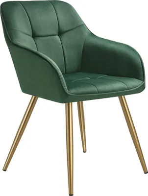 Produktbild von tectake® Esszimmerstuhl Marilyn gepolstert, in Samtoptik, gesteppt 58 x 62 x 82 cm