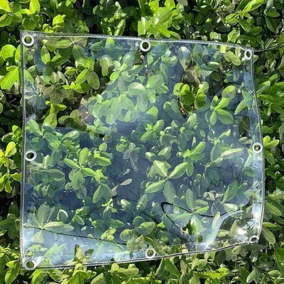 Productafbeelding van Famanu afdekzeil, transparant - Waterbestendig en duurzaam - 0,35 mm PVC
