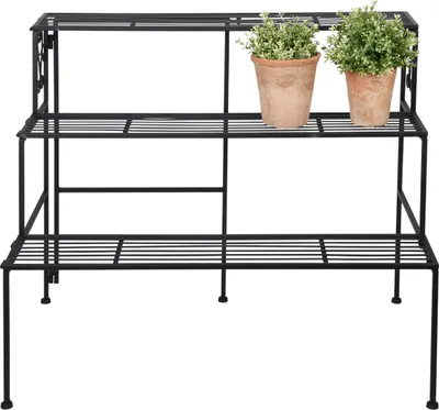 Obrázek produktu pro Esschert Design BPH103, Víceúrovňový stojánek na rostliny, Železo, Černá, 3 police/polic, 789 mm, 515 mm