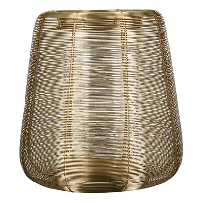 Produktbild von GILDE Windlicht, konisch, "Lucerno", Metall, goldfarben, VE 1, H. 29 cm, D. 25 cm Ersatzglas