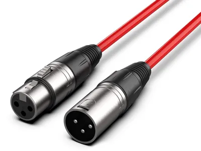 Obrázek produktu pro Audibax Silver kabel XLR samec – XLR samice, 6 metrů, červený