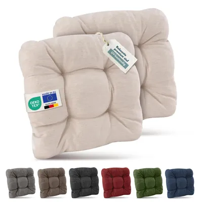 Immagine prodotto di Cuscino per sedia - Cuscino ortopedico - Resistente ai raggi UV - Set da 2 - 40 x 40 cm - Spessore 8 cm