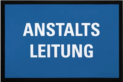 Produktbild von lustige Fußmatte Anstaltsleitung Spruch Türmatte für Wohnung Büro & WG rutschfest & waschbar Moonworks® schwarz 60x40cm