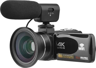 Produktbild von digitální kamera 4K - 56 MP, 18x digitální zoom, 3,0" dotykový displej IPS, WiFi, včetně 2 baterií a dálkového ovládání - ideální pro natáčení vlogů a cestování
