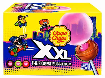 Zdjęcie produktu dla Chupa Chups XXL The Biggest Bubblegum Lollipop mit Kaugummi 25x 29g