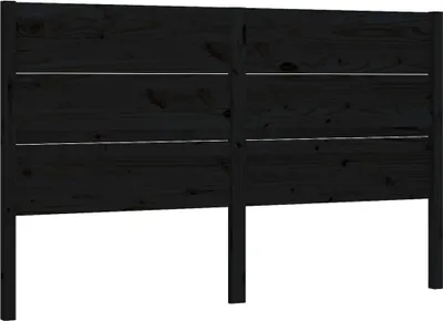 Produktbild von vidaXL Kopfteil Schwarz 206x4x100 cm Massivholz Kiefer