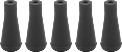 Image de 5pcs 6mm Pointes de flèches de tir à l'arc en caoutchouc souple Pointes de flèches Blunt Point Têtes larges pour les flèches de chasse Equipement d'entraînement Noir