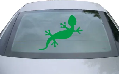 Produktbild von Indigos UG - Aufkleber Heckscheibe & Motorklappe DE2410 - grün - 600x471 mm - Gecko - Auto Scheiben Fenster Heckklappe Tuning Racing JDM - Die cut