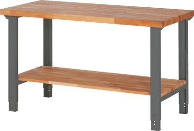 Produktbild von STIER Höhenverstellbarer Werktisch Premium mit Ablageboden BxTxH 1500x700x790-1140 mm