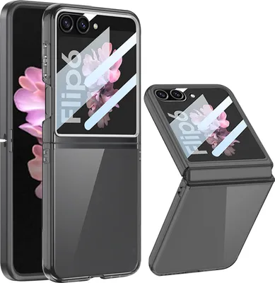 Obrázek produktu pro Pouzdro pro Samsung Galaxy Z Flip 6 / Z Flip 7 FE Tenké Tvrdé PC průhledné pouzdro s integrovanou ochranou displeje černé