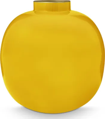 Produktbild von PIP STUDIO Vase Metall Yellow 23cm