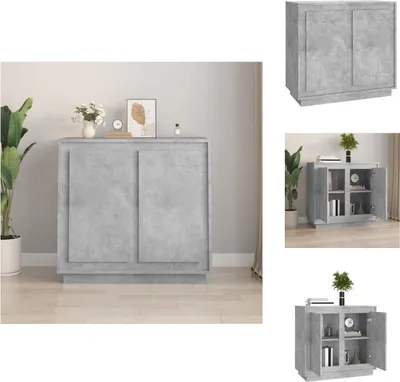 Produktbild von vidaXL Sideboard Betongrau 80x34x75 cm Holzwerkstoff - Sideboards