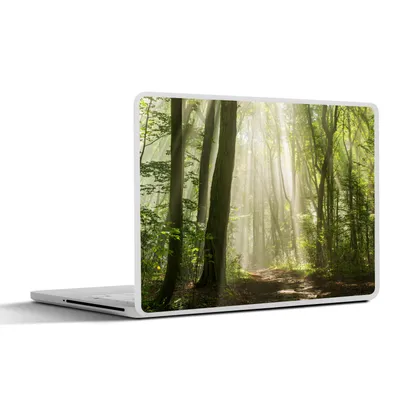 Produktbild von MuchoWow® Laptop Aufkleber Sticker Cover Wald - Licht - Natur - Landschaft 25x18 cm - Laptop-Deko