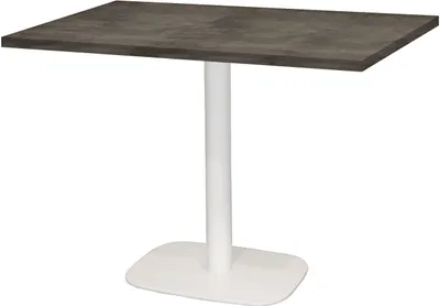 Produktbild von Tisch 120 x 70 cm – rundes, schieferweißes Metallbein