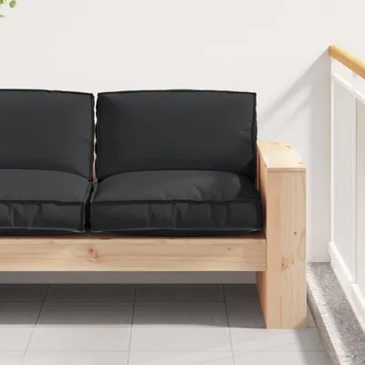 Zdjęcie produktu dla vidaXL Poduszka czarna 80 x 80 x 12 cm Tkanina oxford