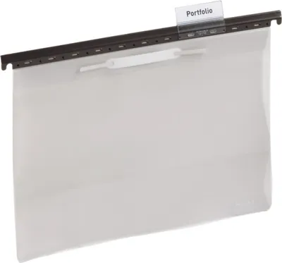 Produktbild von Hängehefter A4 Kunststoff transparent/grau Packung mit 25 Stück
