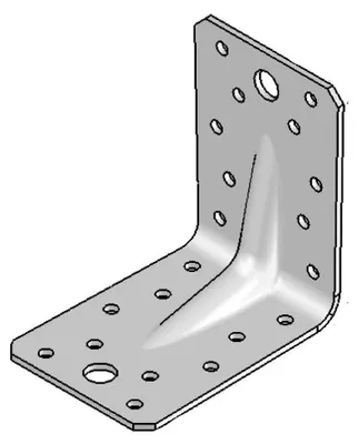 Image de Équerre avec Renforts - 90x90x65x2.5 mm - D-Work