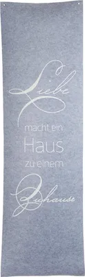 Produktbild von Vorhang Liebe 60 x 200 cm Filz Gardine mit Spruch