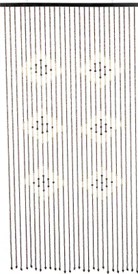 Produktbild von HI Türvorhang 90x175cm mit Strängen aus Holzperlen