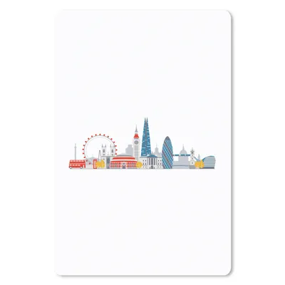 Produktbild von MuchoWow® Mauspad Mousepad London - Skyline - England 40x60 cm - Mousepads - Maus Mat - Pad - Mausunterlage - Schreibtisch Accesoire