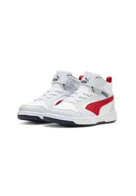 Produktbild von Puma Puma Rebound V6 Mid AC PS  Klittenband Hoog - Lichtgrijs - Maat 31