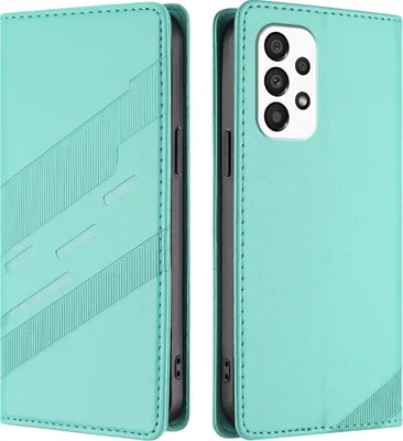 Image de Etui pour Samsung Galaxy A33 5G, étui portefeuille en cuirPolyuréthaneavec fente pour cartes et fonction stand Türkis
