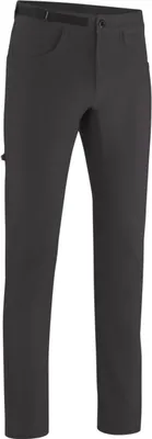 Schwarze Kletter- und Boulderhose "Piaz Pants" von Edelrid; geeignet für Herren; mit schmalem Schnitt und praktischen Taschen.