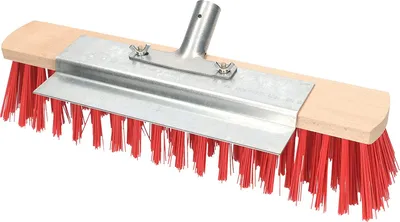 Obrázek produktu pro KOTARBAU® Silniční smeták se škrabací hranou, 40 cm, smeták bez násady s PVC štětinami, smeták pro venkovní i vnitřní použití, zahradní smeták, smeták na listí z dřeva s dřevěnou násadou