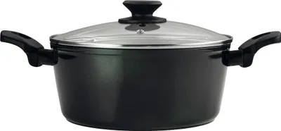 Obrázok produktu pre FAGOR Vivant indukčná panvica 24 cm hliníková s nepriľnavým povrchom bez , sklenená pokrievka čierna