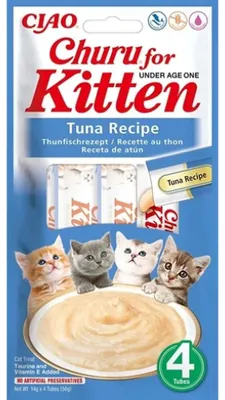 Zdjęcie produktu dla INABA CHURU KITTEN Tuńczyk - przysmak dla kociąt 4 x 14 g