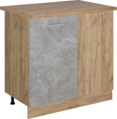 Produktbild von Eckunterschrank Vicco R-Line Beton 86 cm , AP Eiche, Model 54037
