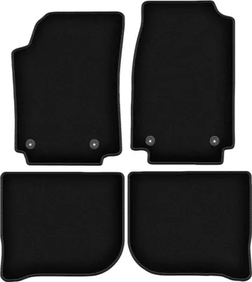 Obrázek produktu pro Velurové autokoberce na míru pro Audi 100 C4 (1991-1994, avant, kombi, sedan) černé, sada 4 ks, s úchyty