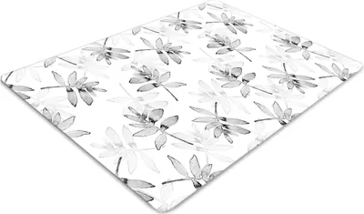 Produktbild von Stuhlunterlage Bürostuhlunterlage 120 cm x 90 cm Bodenmatte Bürostuhlunterlage - Blätter ohne Farbe