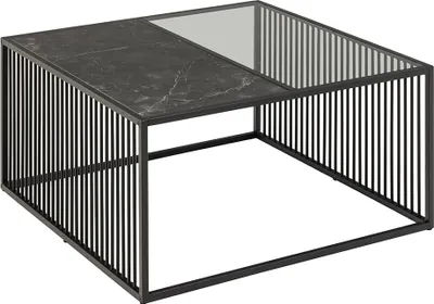 Image de Smuk Table basse 80 cm Violet Marbre Noir