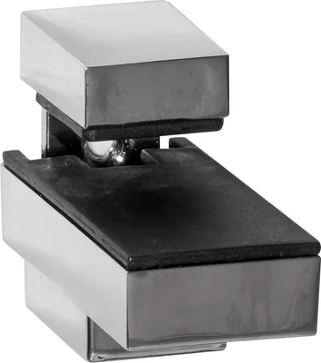 Produktbild von Glasregal Viertelkreis + Clip KUBI, Befestigungsclip :Kubi Verchromt, Größe :8mm - 25 x 25 cm - weiß