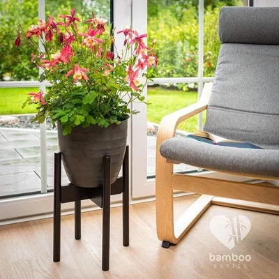 Produktbild von Famanu Pflanzenständer verstellbar - Nachhaltige Blumentopfhalterung für Innen und Außen - 38 cm hoch