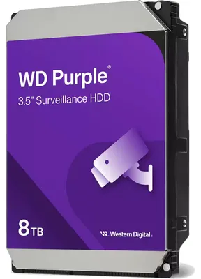 Produktbild von WD Purple     8.9cm (3.5")  8TB SATA3 5640  256MB WD85PURZ intern