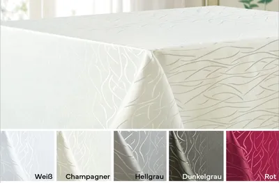 Image de Nappe à rayures Chemin de table 130 x 260 cm - gris clair