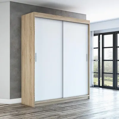 Produktbild von Schwebetürenschrank, 2-türig Schrank 180 cm mit Spiegel PAX