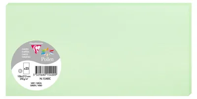 Produktbild von Karten Set Papier 106x213 mm Grün Clairefontaine Pollen