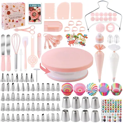 Image de Ensemble de 356 accessoires pour la décoration de gâteaux