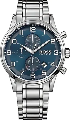 Zdjęcie produktu dla HUGO BOSS Aeroliner 1513183, męski chronograf, stal nierdzewna, niebieski