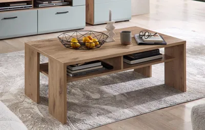 Produktbild von Couchtisch >Kathlin< in Viking Eiche Nachbildung, Holzwerkstoff - 110x40x65cm (BxHxT)