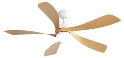 Produktbild von Deckenventilator, Fernbedienung, einstellbares LED-Licht, Birkenfarbe, 30W