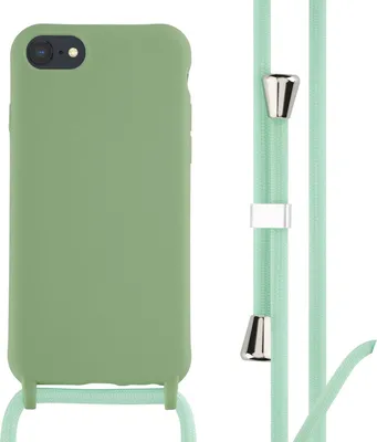 Image de imoshion Étui en silicone avec cordon pour Apple iPhone SE (2022 / 2020) / 8 / 7 - Vert