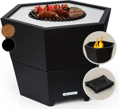 Zdjęcie produktu dla BlumfeldtHekla misa paleniskowa 2-w-1 Ø 60 cm wodo- i mrozoodporna płyta grillowa i ruszt do grillowania