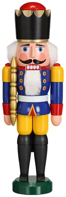 Produktbild von König blau (29cm) Nussknacker von Seiffener Volkskunst