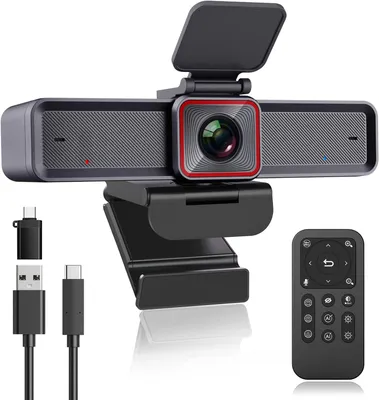 Immagine prodotto di Webcam - Webcam per streaming - Webcam USB - Webcam per laptop - Videocamera per riunioni - 4K UHD con tracciamento AI e HDR