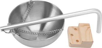 Produktbild von Saunaschale Edelstahl Hängende Aromatherapie-Ölschale mit Holzblock für Saunaraum S 12cm