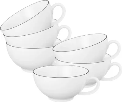 Produktbild von Seltmann Weiden Lido Black Line Teetasse 0,2 l 6er Set